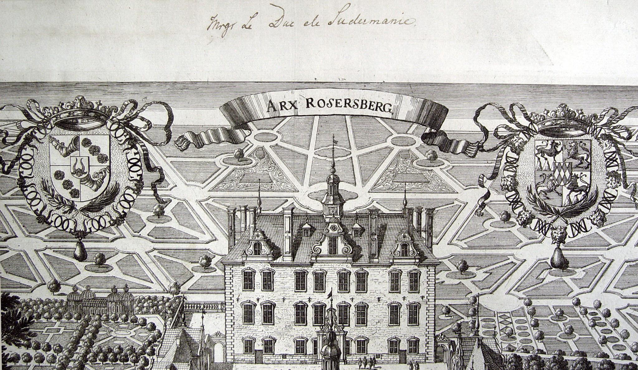 Antike schwedische Barock-Radierungen aus dem Herrenhaus von 1698 - 3er-Set im Angebot 1