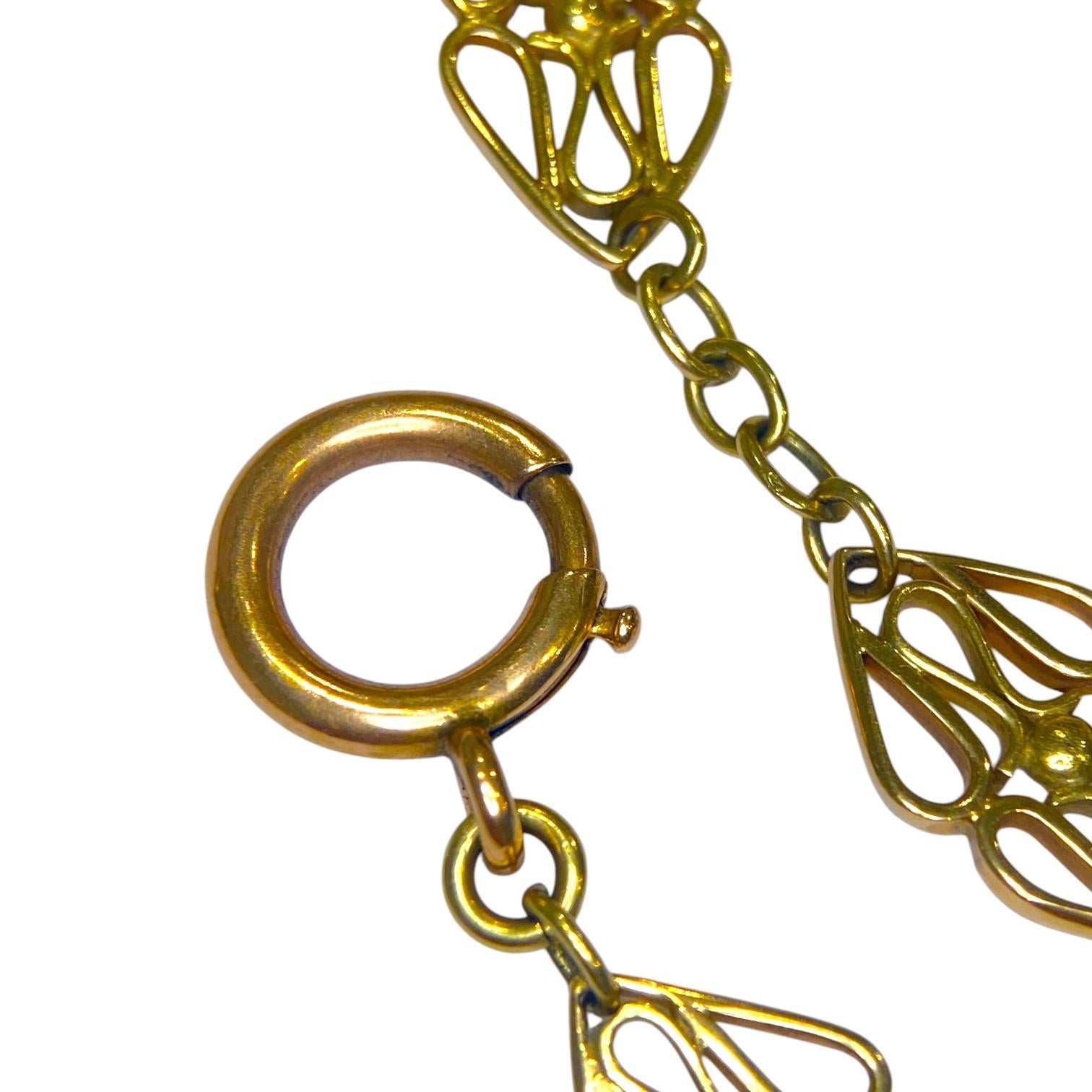  Sautoir en or jaune 16K avec chaîne de montre à maillons Unisexe 