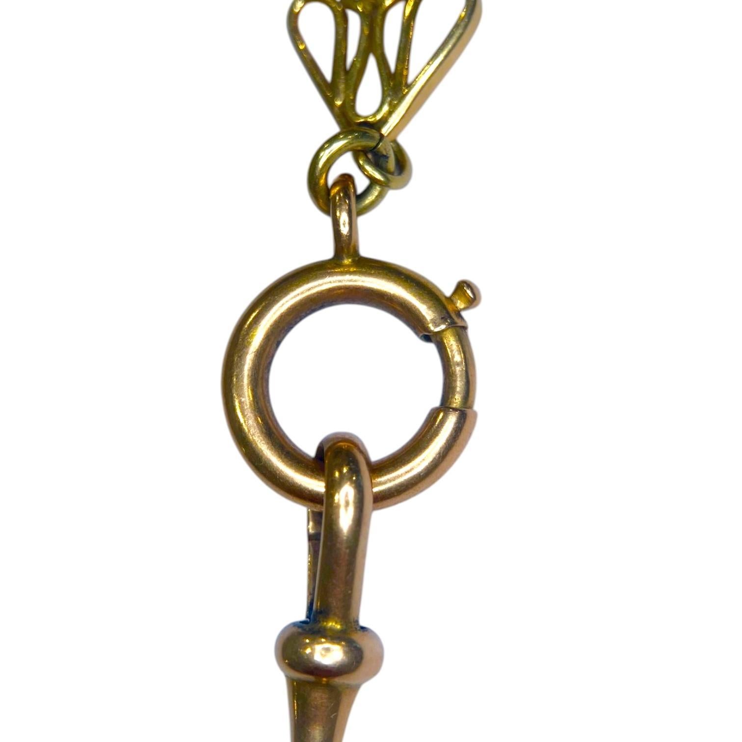 Sautoir en or jaune 16K avec chaîne de montre à maillons 1