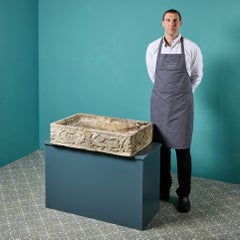 Antique 16th C. Carved Istrian Stone Trough