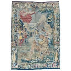 Antique 16th Century Antique Brussels Tapestry with Angel