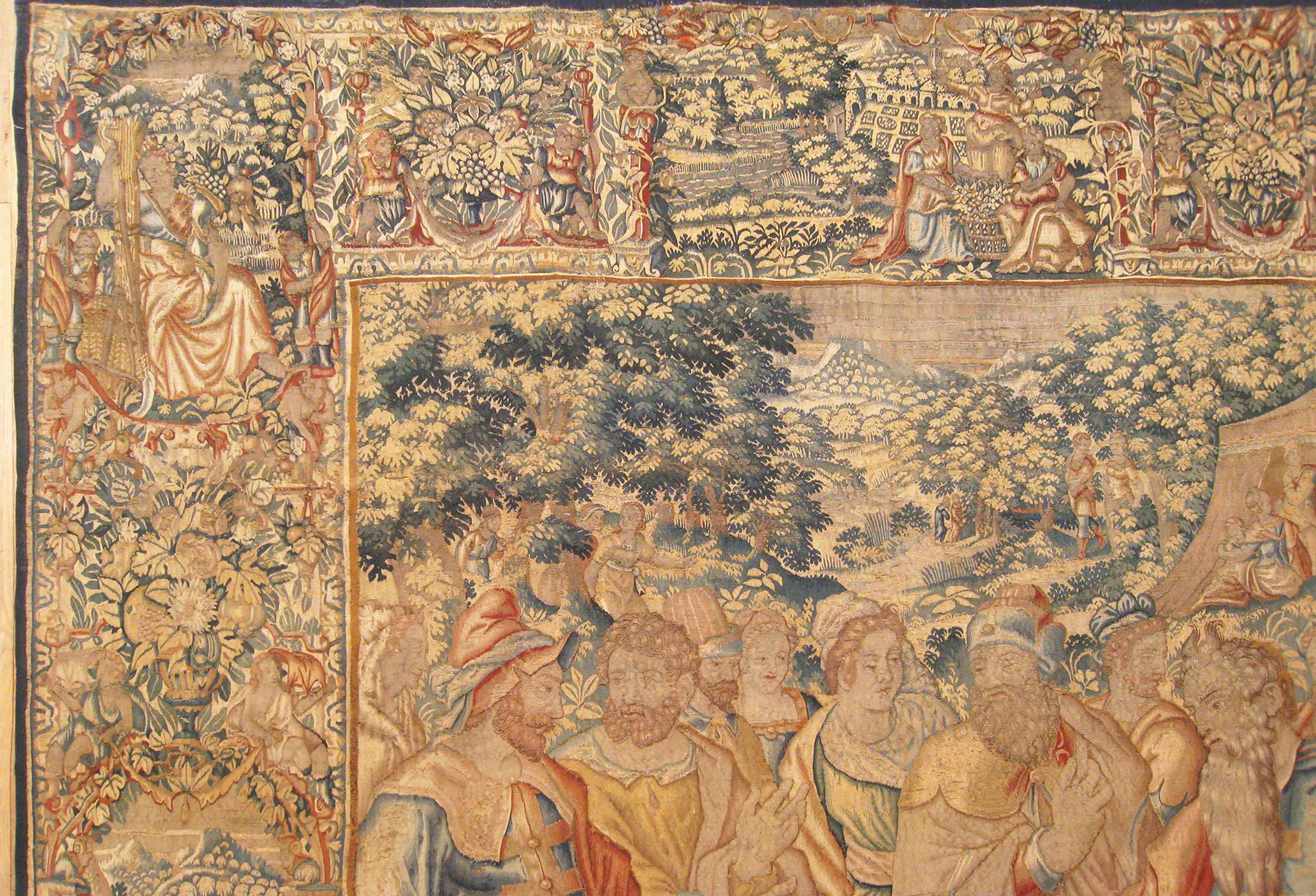 Belgian 16th Century Brussels Biblical Old Testament Tapestry, with Moses & Joshua For Sale