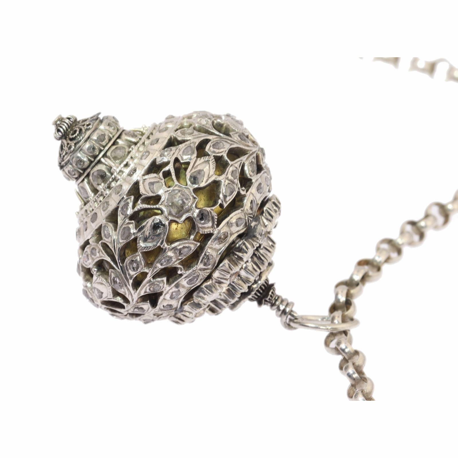 Baroque Antique 16th Century Diamond Embellished Pomander Sphere