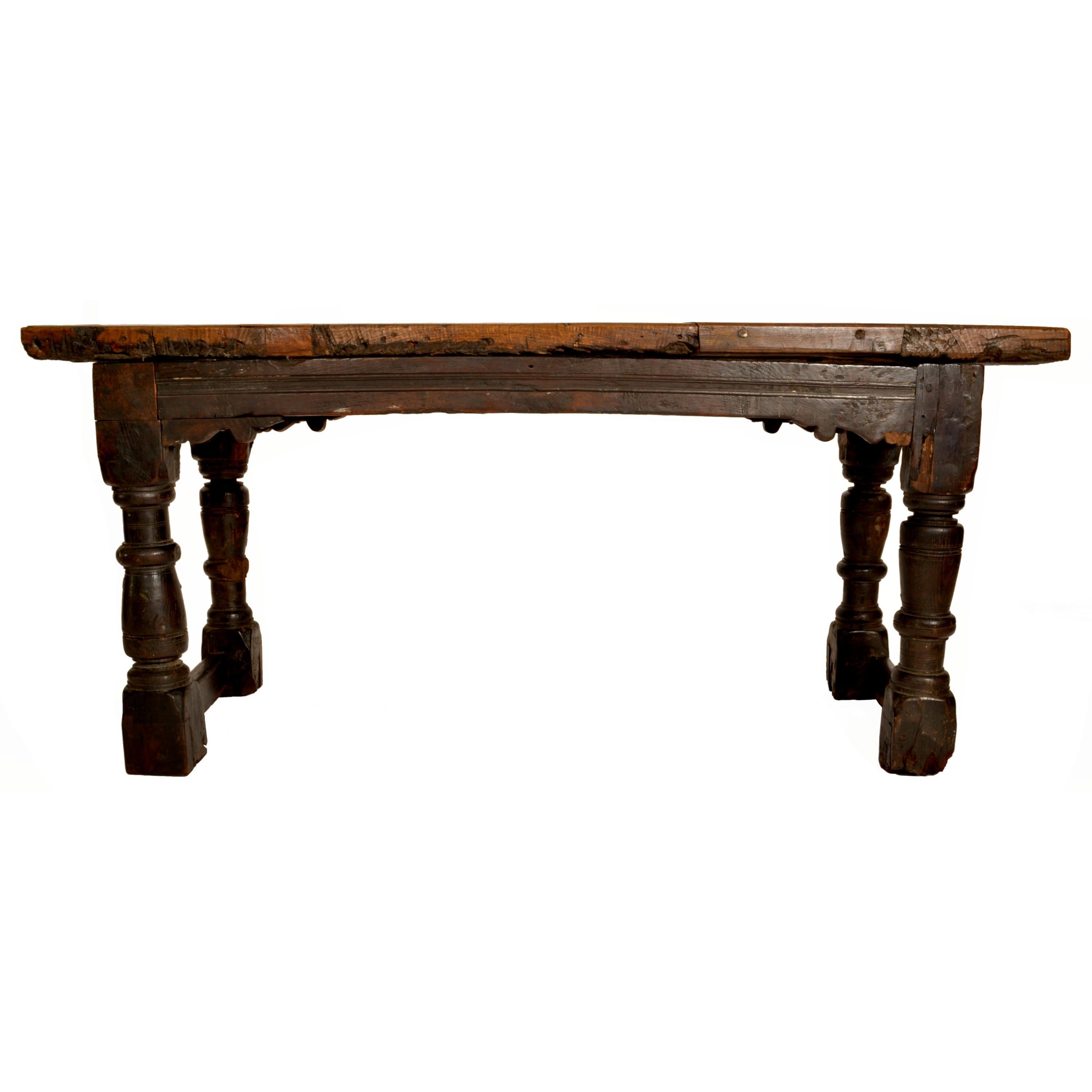 Antique 16th Century Elizabethan Tudor Carved Oak Dining Refectory Table, 1550 6