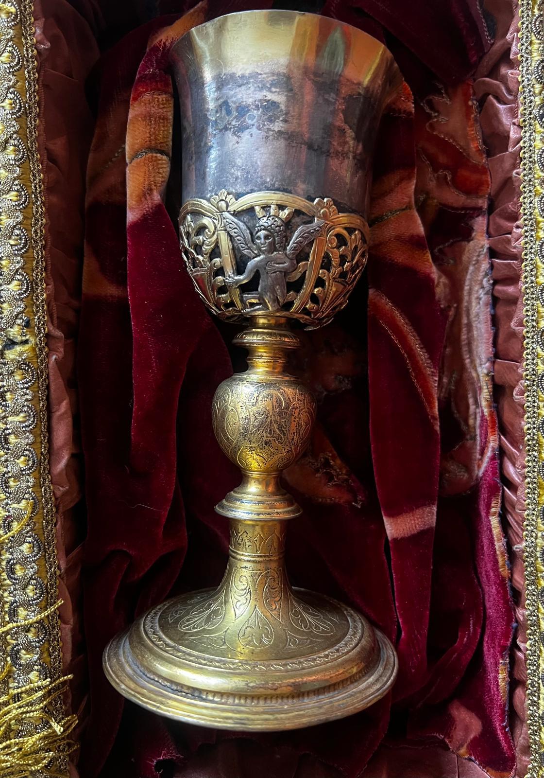 Antique 16th Century German (Augsburg) parcel-gilt Silver-Gold Chalice/Goblet For Sale 3