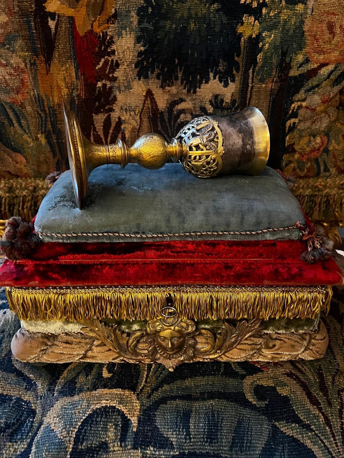 Antique 16th Century German (Augsburg) parcel-gilt Silver-Gold Chalice/Goblet For Sale 5
