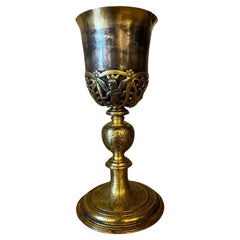 Vintage 16th Century German (Augsburg) parcel-gilt Silver-Gold Chalice/Goblet  