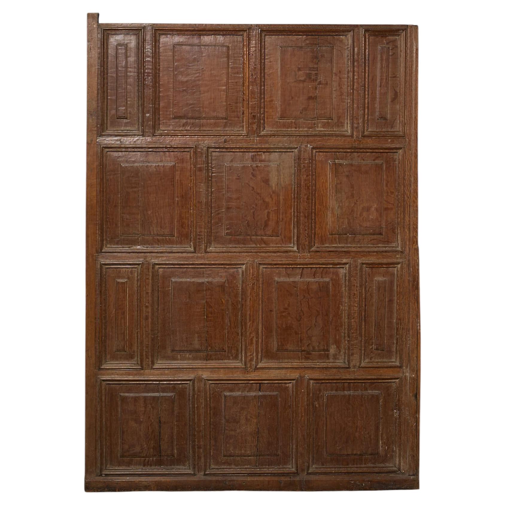 Antique 16th Century Reclaimed Oak Wall Panel For Sale at 1stDibs