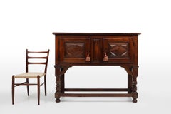 Antique 16th century Spanish carved cabinet in oak