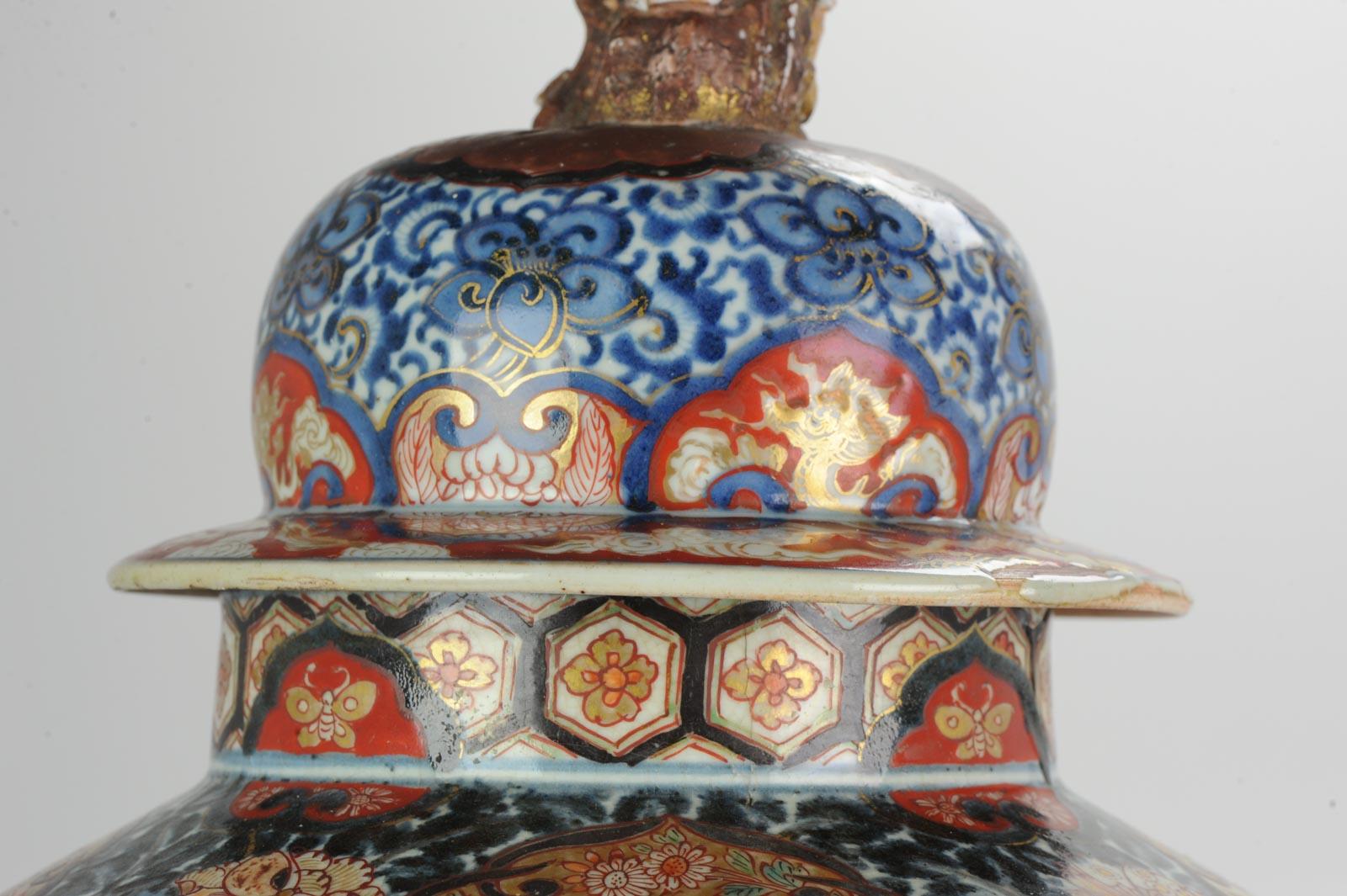 Antique Edo Period Japanese Porcelain Baluster Vase Vase Japan Imari 6
