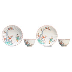 Antique 17/18th Century Japanese Top Level Kakiemon Cups and Saucers BOYS