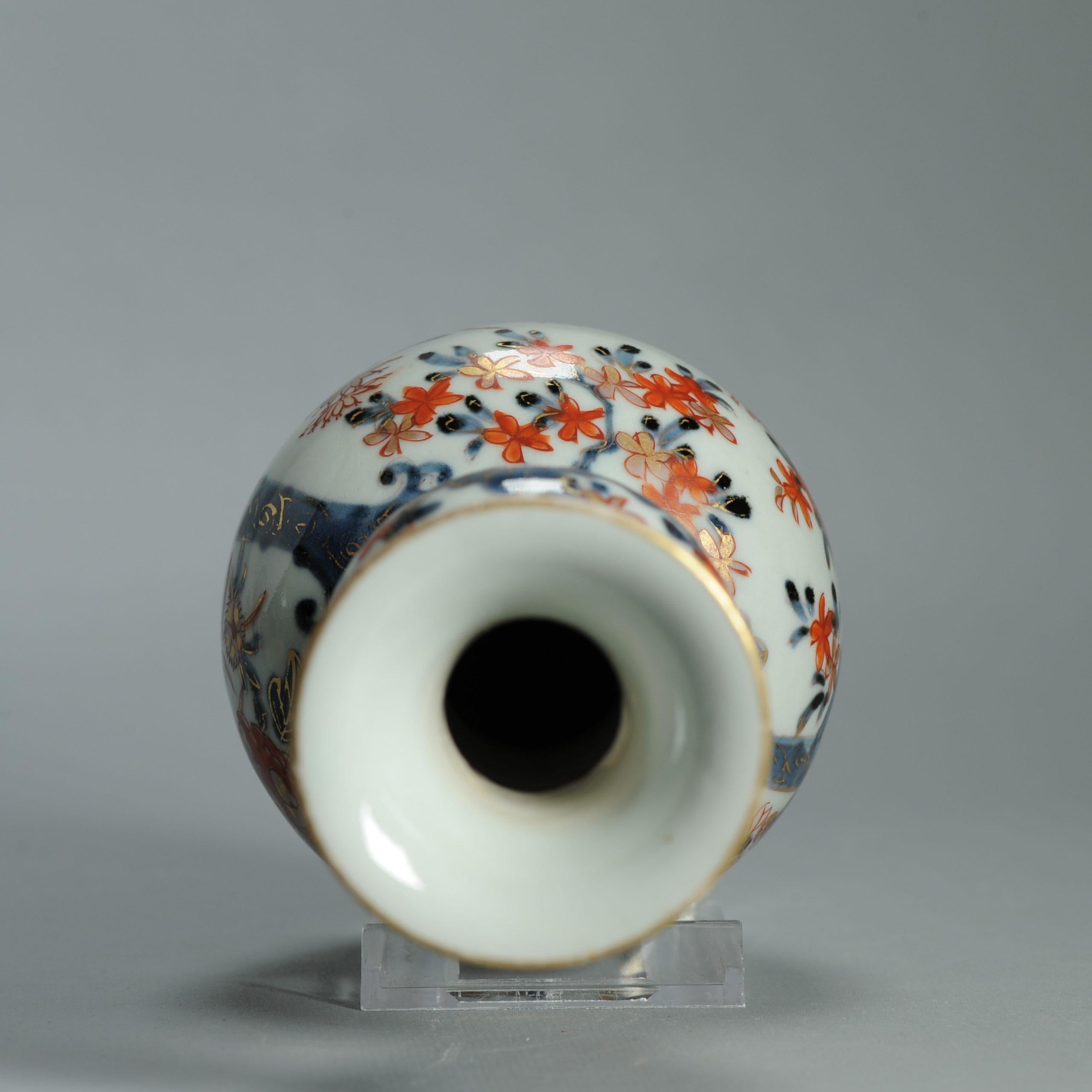 Ancienne 1700-1720 Porcelaine japonaise Imari Edo Garniture Vase Fleurs Shishi en vente 7