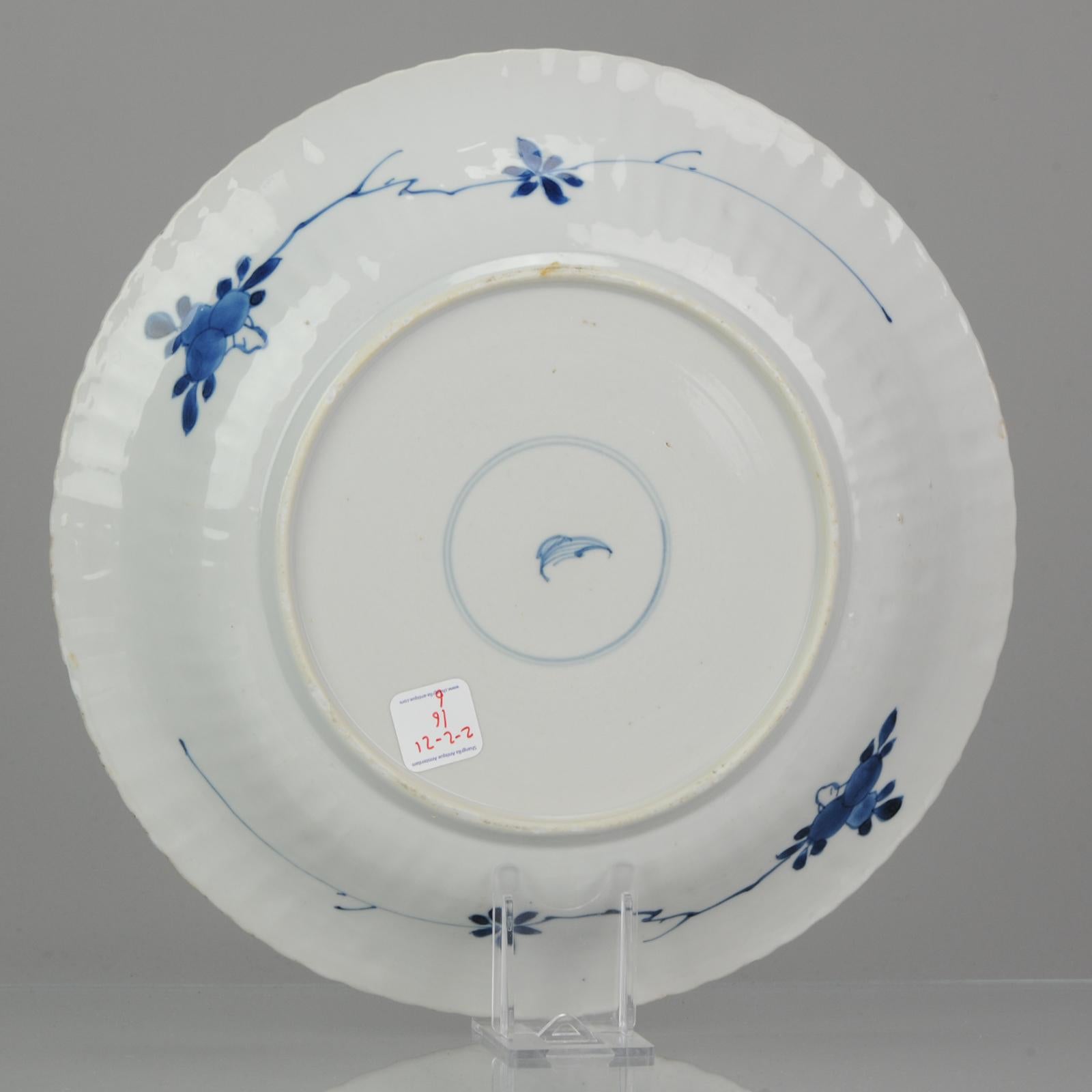 Antique 1700-1722 Kangxi Period Chinese Porcelain Double Plate Marked 3