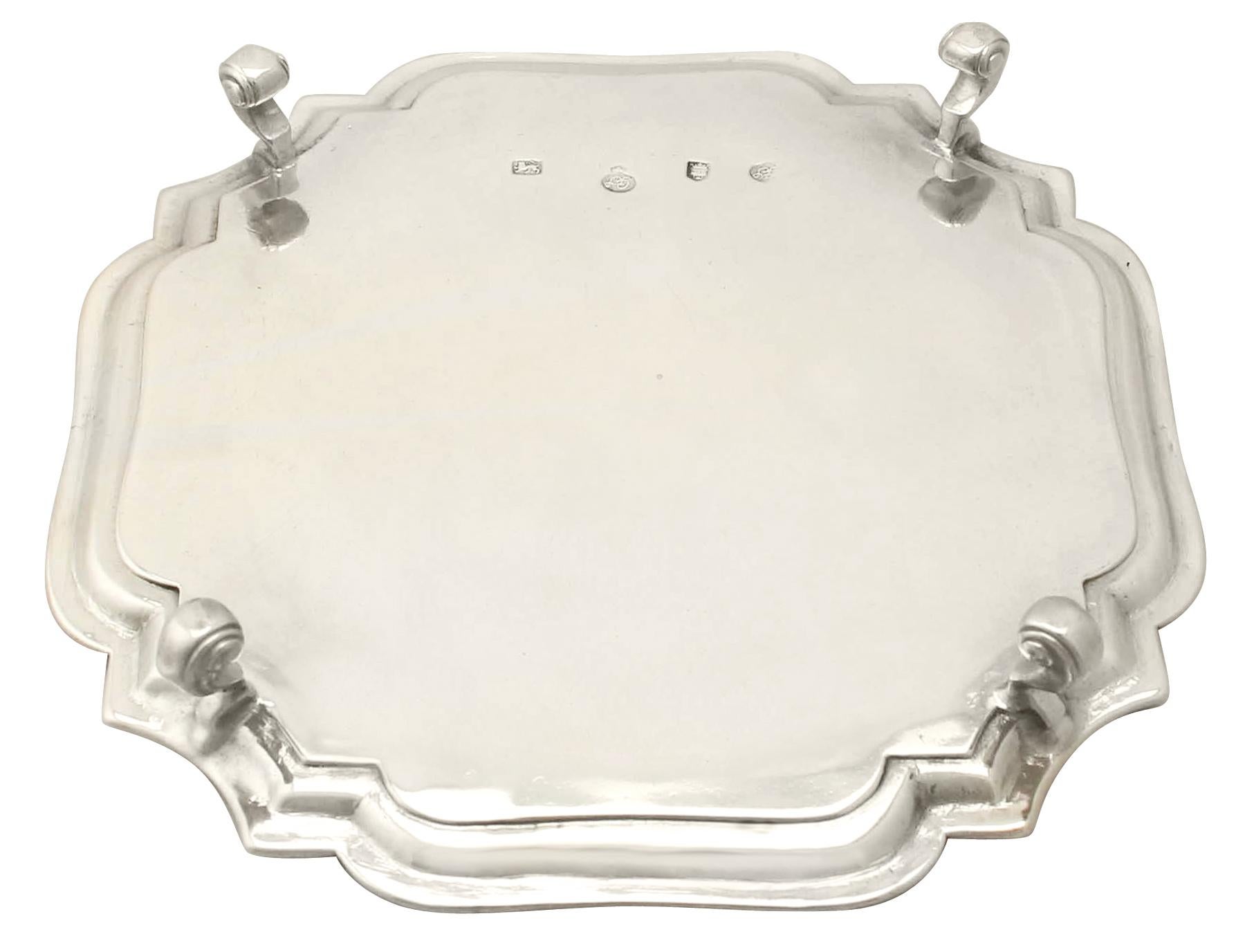 Antique 1700s George II Sterling Silver Salver by Gabriel Sleath 3