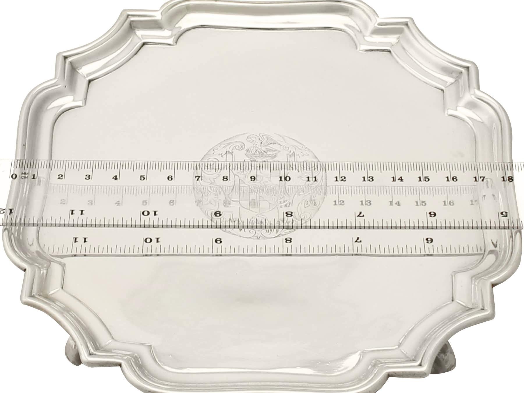 Antique 1700s George II Sterling Silver Salver by Gabriel Sleath 4