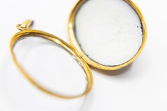 Antique 1700s Gold Miniature Pendant with Greek Mythology Perseus Andromeda