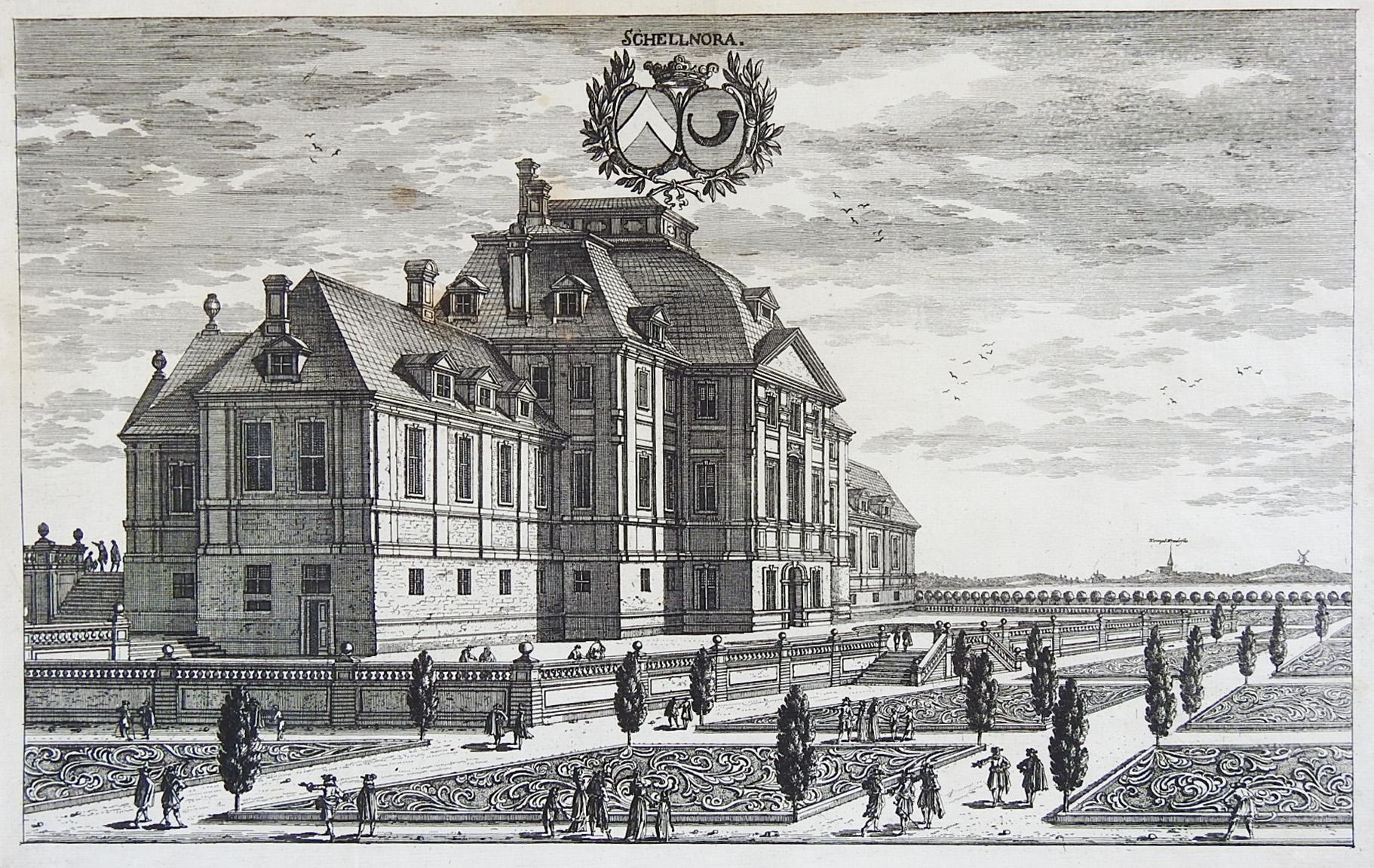 Antike schwedische Barock-Architektur-Radierungen 1702 - 3er-Set im Angebot 4
