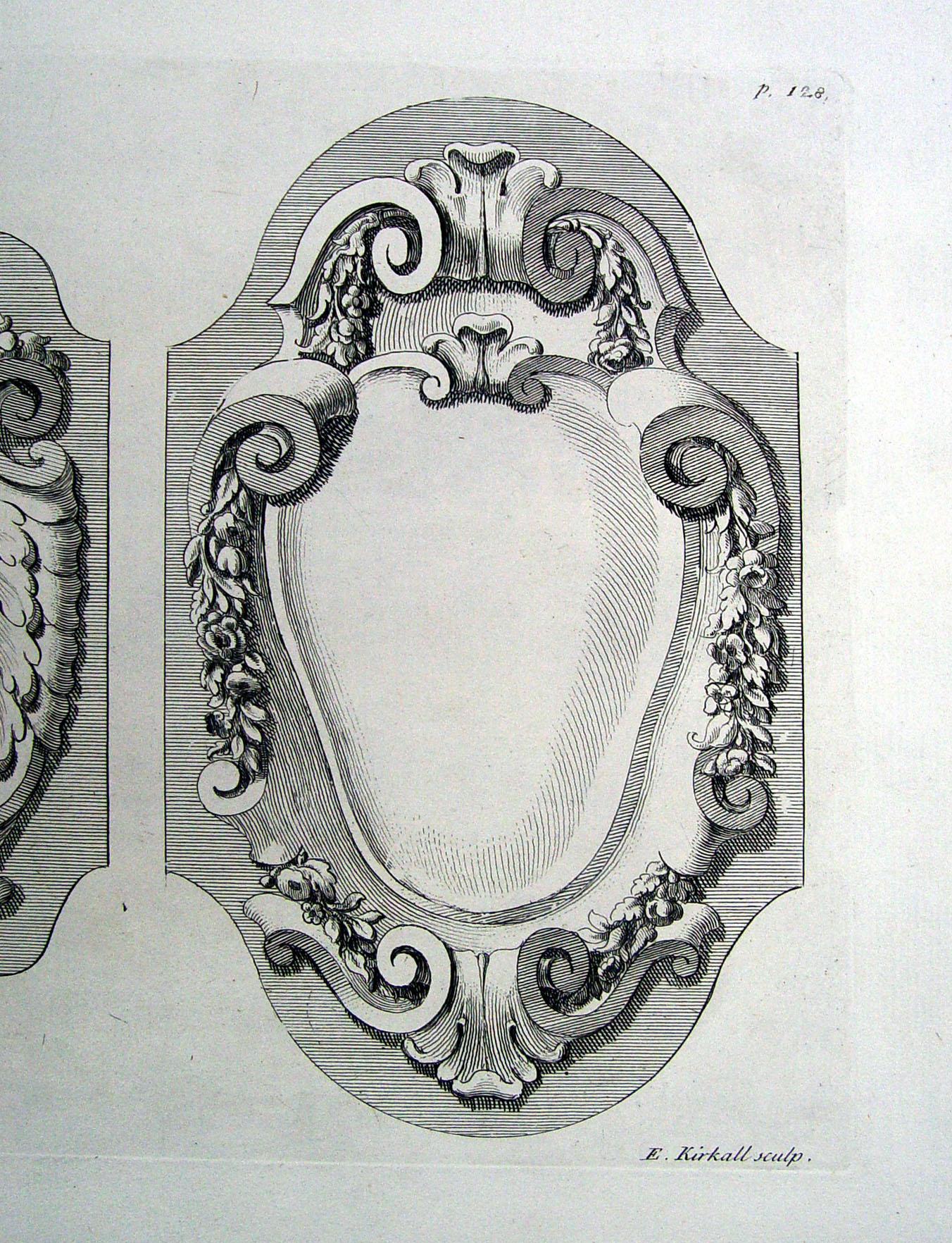 English Antique 1728 Gibbs Architectural Ornament Engraving