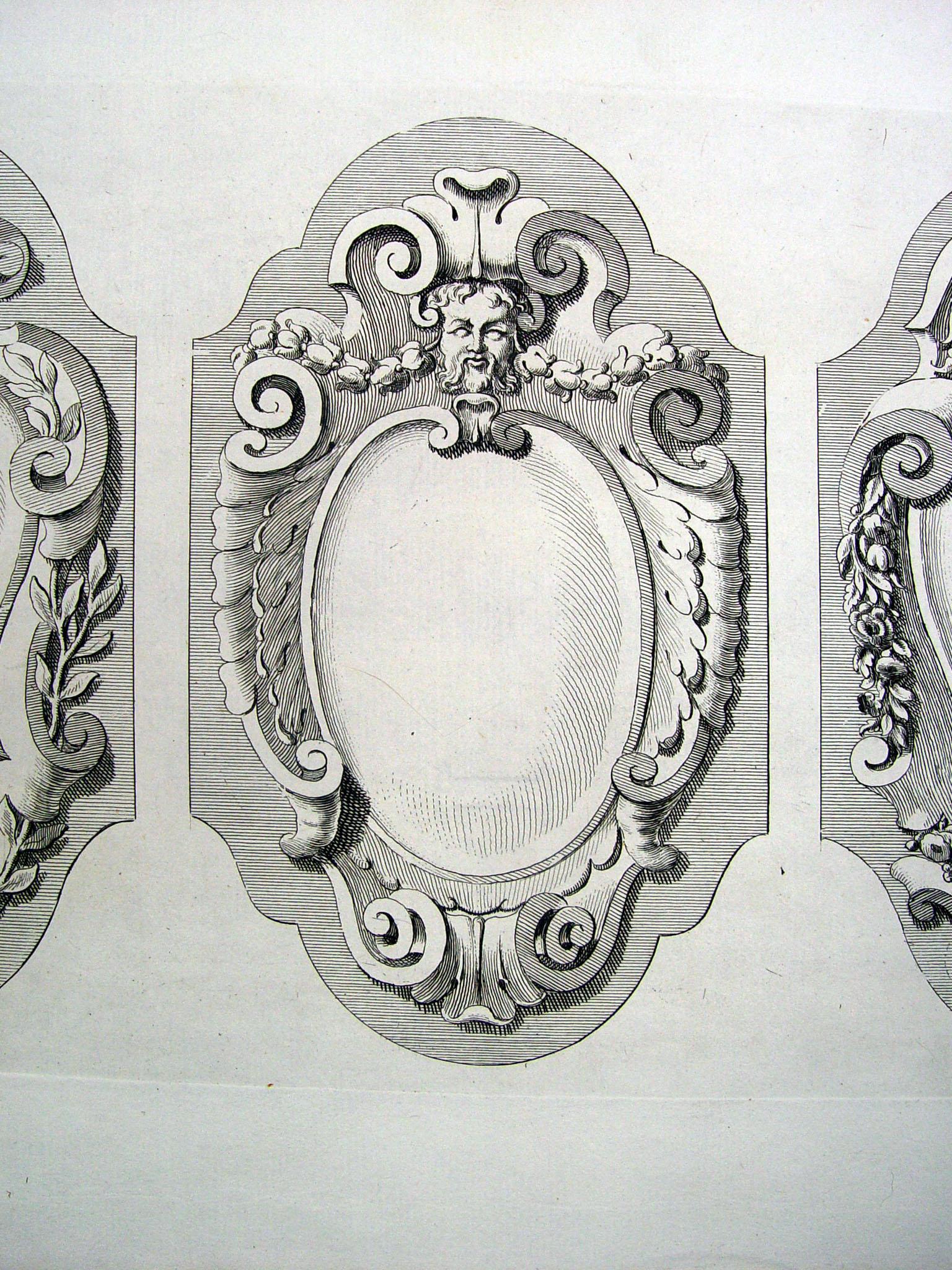 Engraved Antique 1728 Gibbs Architectural Ornament Engraving