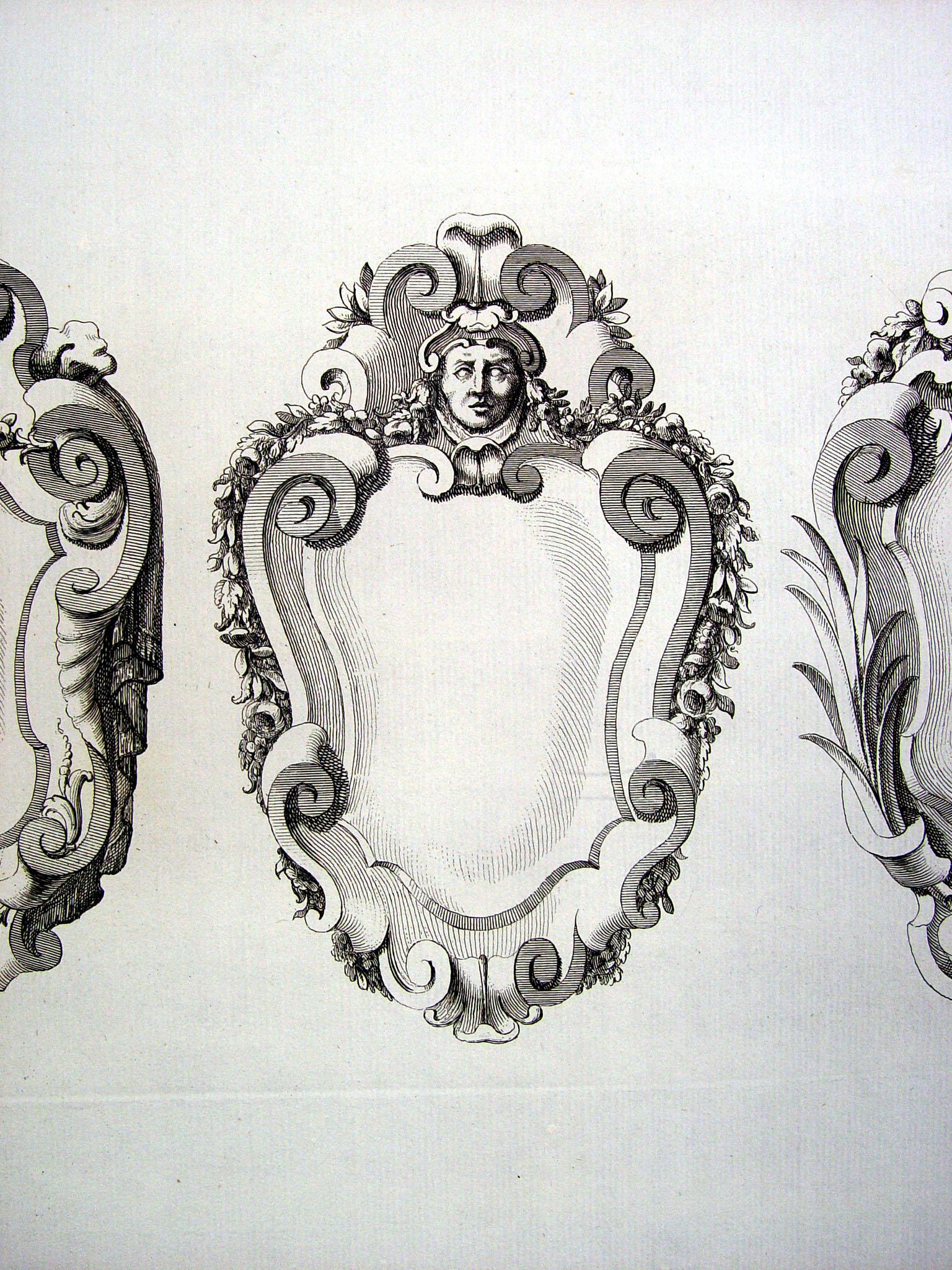 English Antique 1728 J. Gibbs Architectural Ornament Engraving