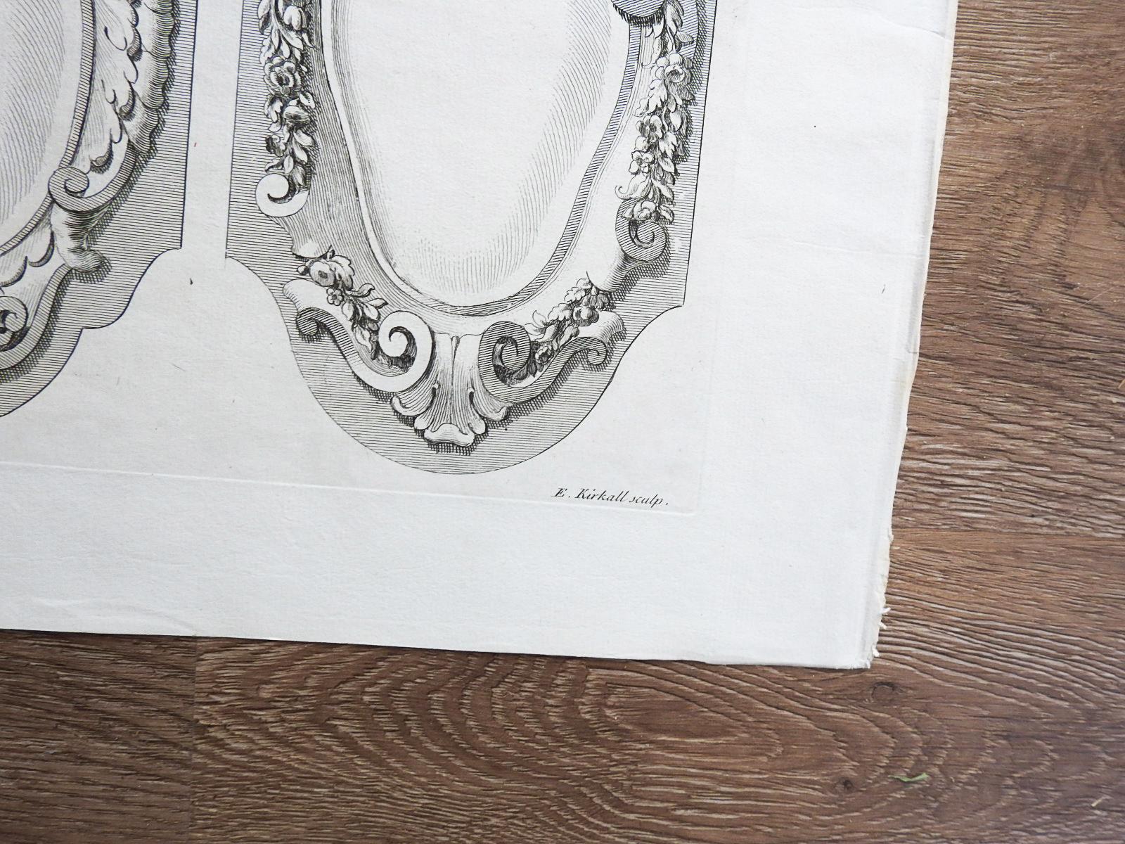 Antique 1728 James Gibbs gravure d'ornements architecturaux - Lot de 3 en vente 2