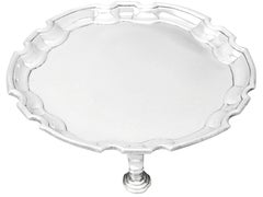 Antique 1730 Sterling Silver Waiter