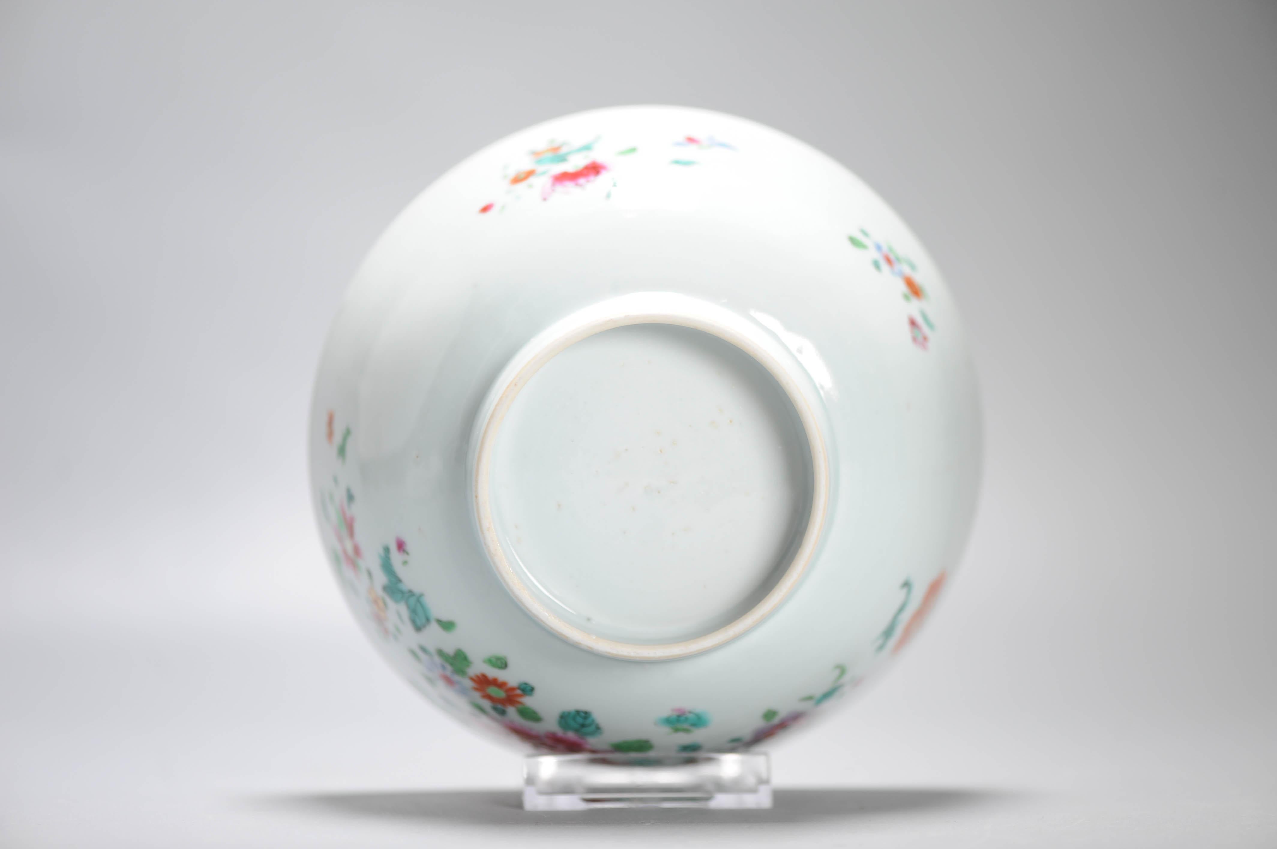 Bol en porcelaine chinoise antique Qianlong Rose Figural Période 1740-1750 en vente 5