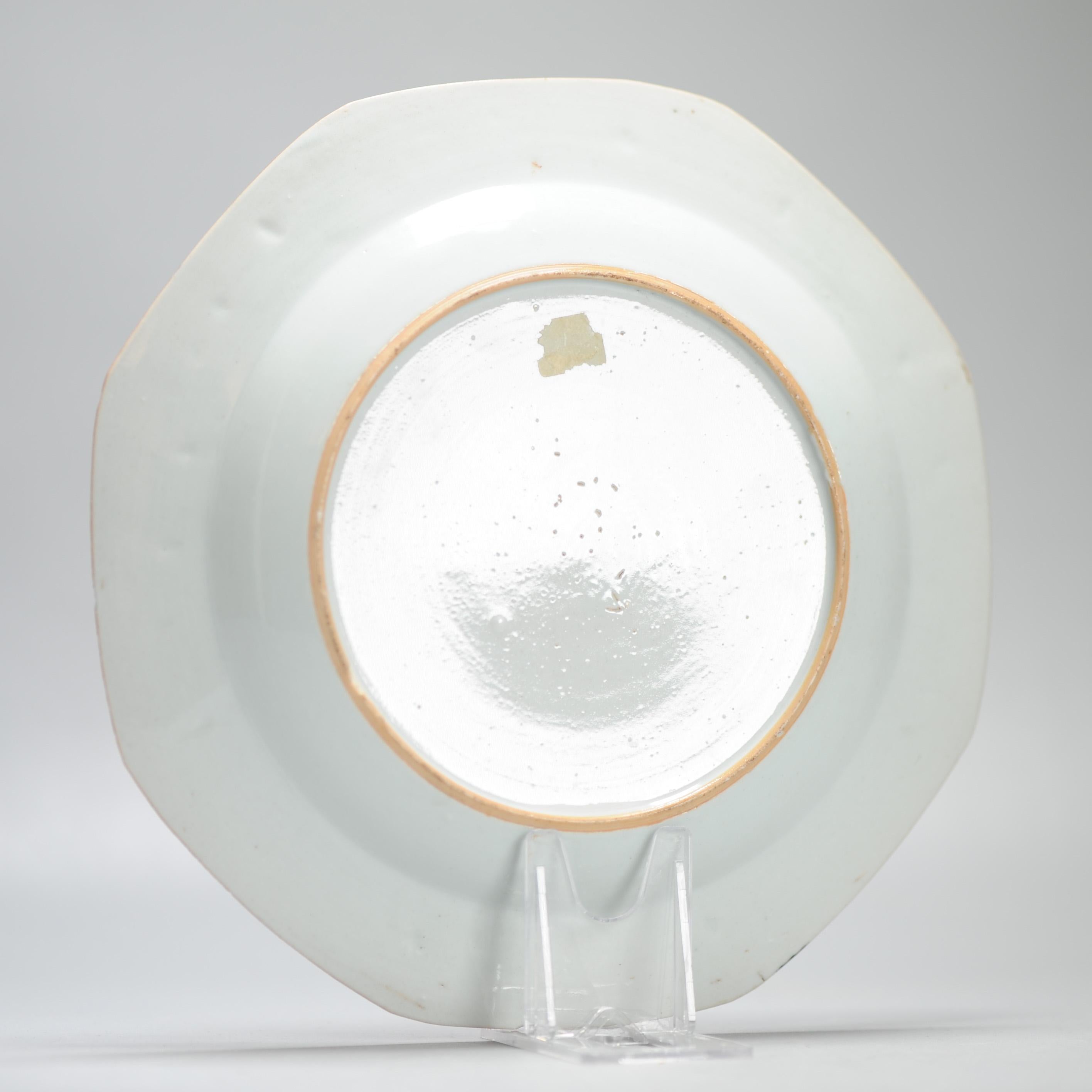 Antique 1740-1750 Chinese Porcelain Dish China Figural Rose Qianlong Period For Sale 5