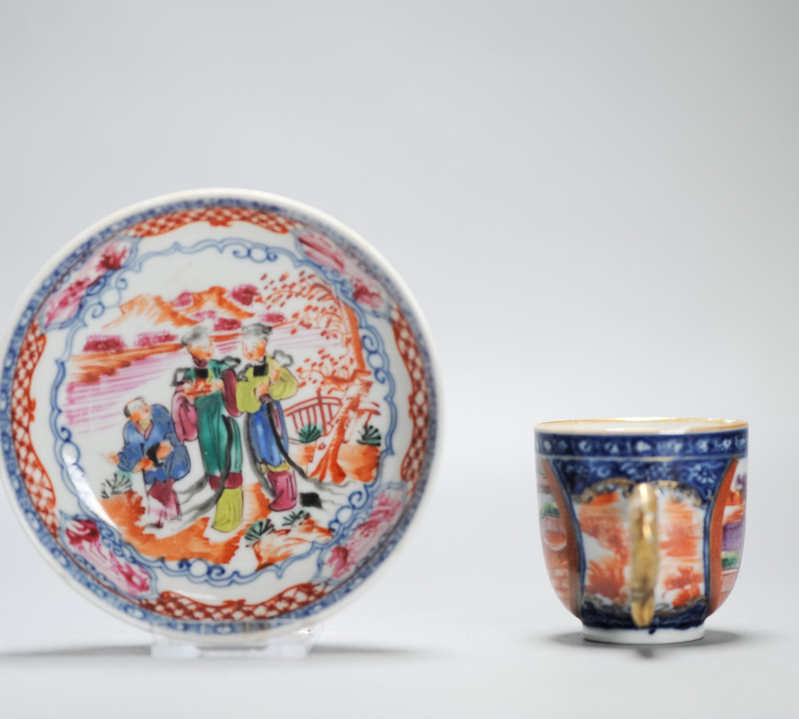 Antique 1740-1750 Chinese Porcelain Tea Set China Figural Rose Qianlong Period For Sale 9