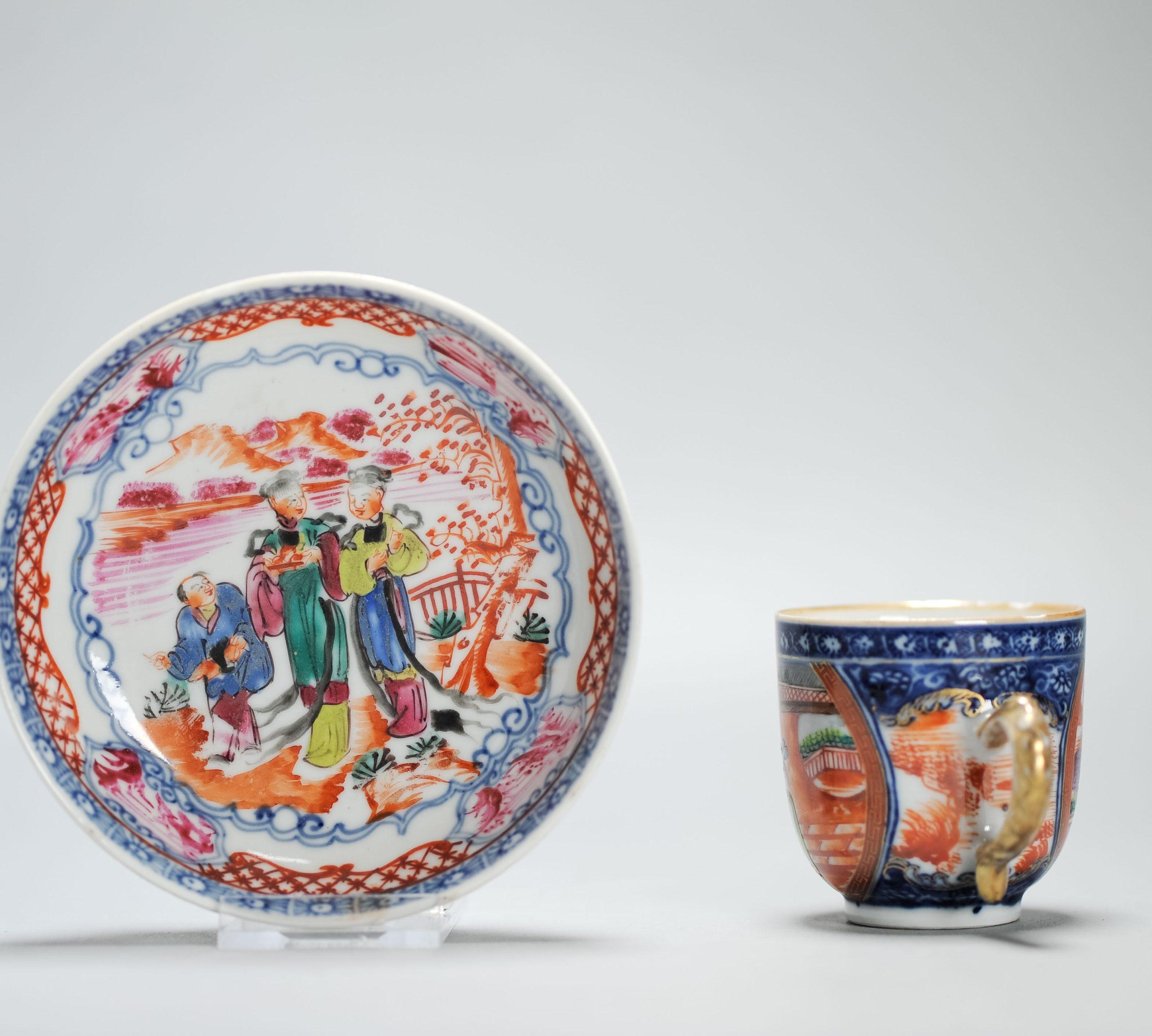 Antique 1740-1750 Chinese Porcelain Tea Set China Figural Rose Qianlong Period For Sale 13