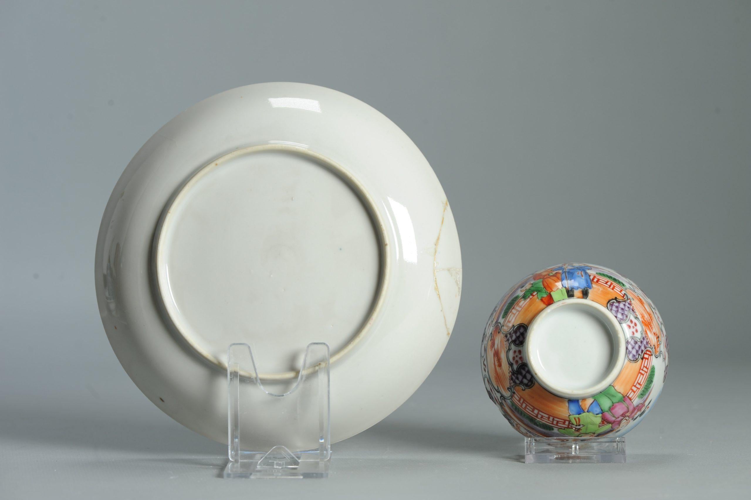 Antike 1740-1760 Chinesisch Porzellan Kaffee Set China Figural Rose Qianlong Perio im Angebot 7