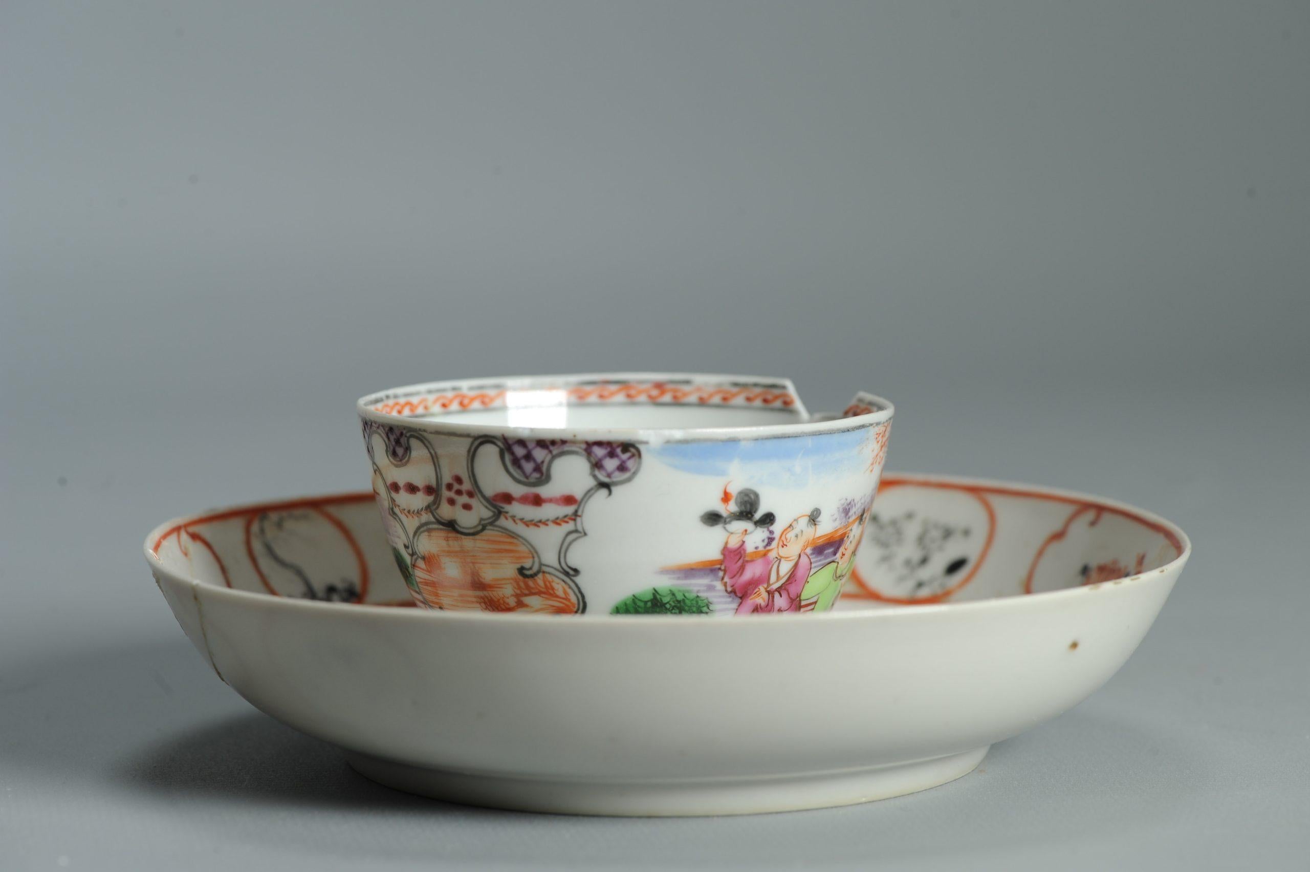 Antike 1740-1760 Chinesisch Porzellan Kaffee Set China Figural Rose Qianlong Perio im Angebot 10