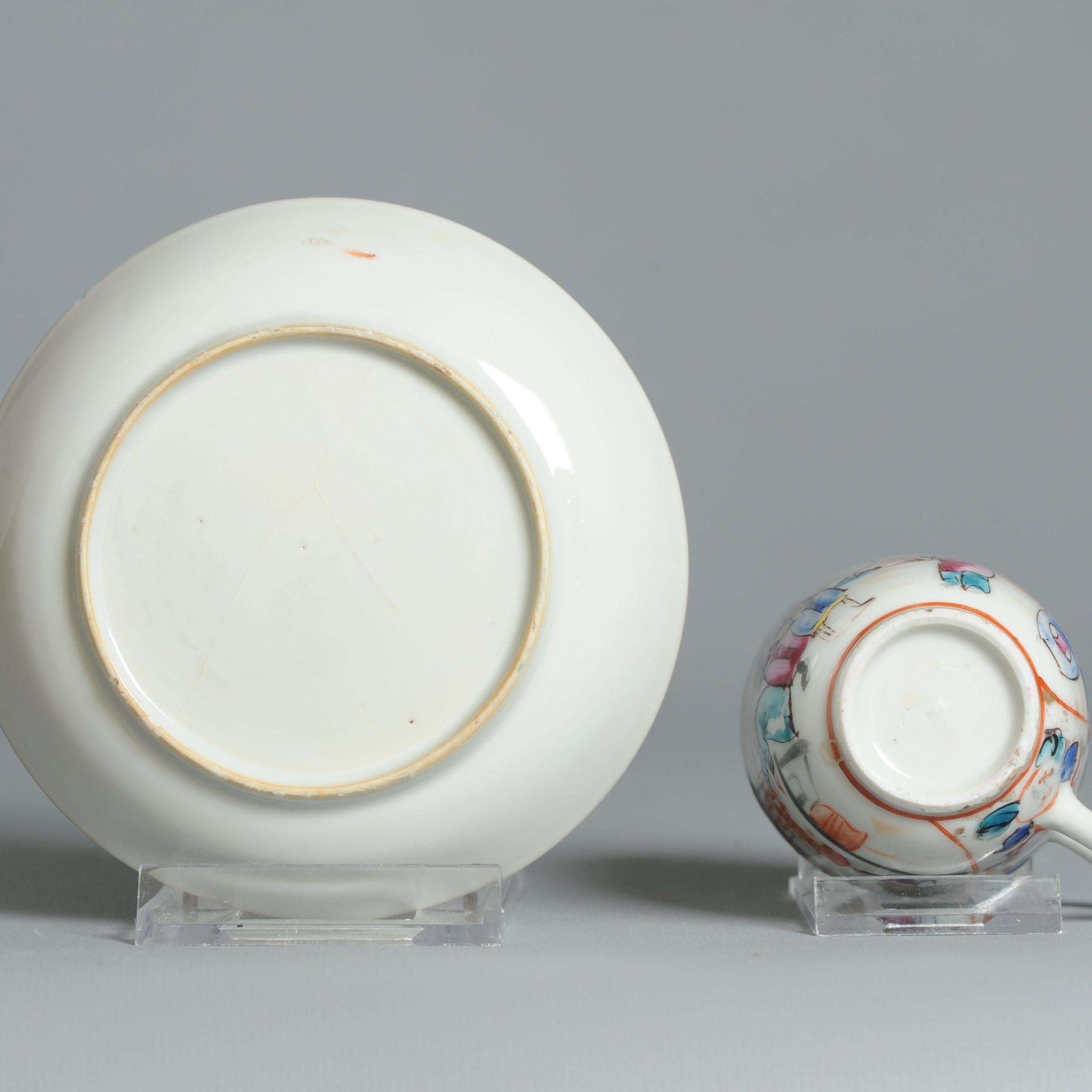 Antike 1740-1760 Chinesisch Porzellan Kaffee Set China Figural Rose Qianlong Perio im Angebot 10