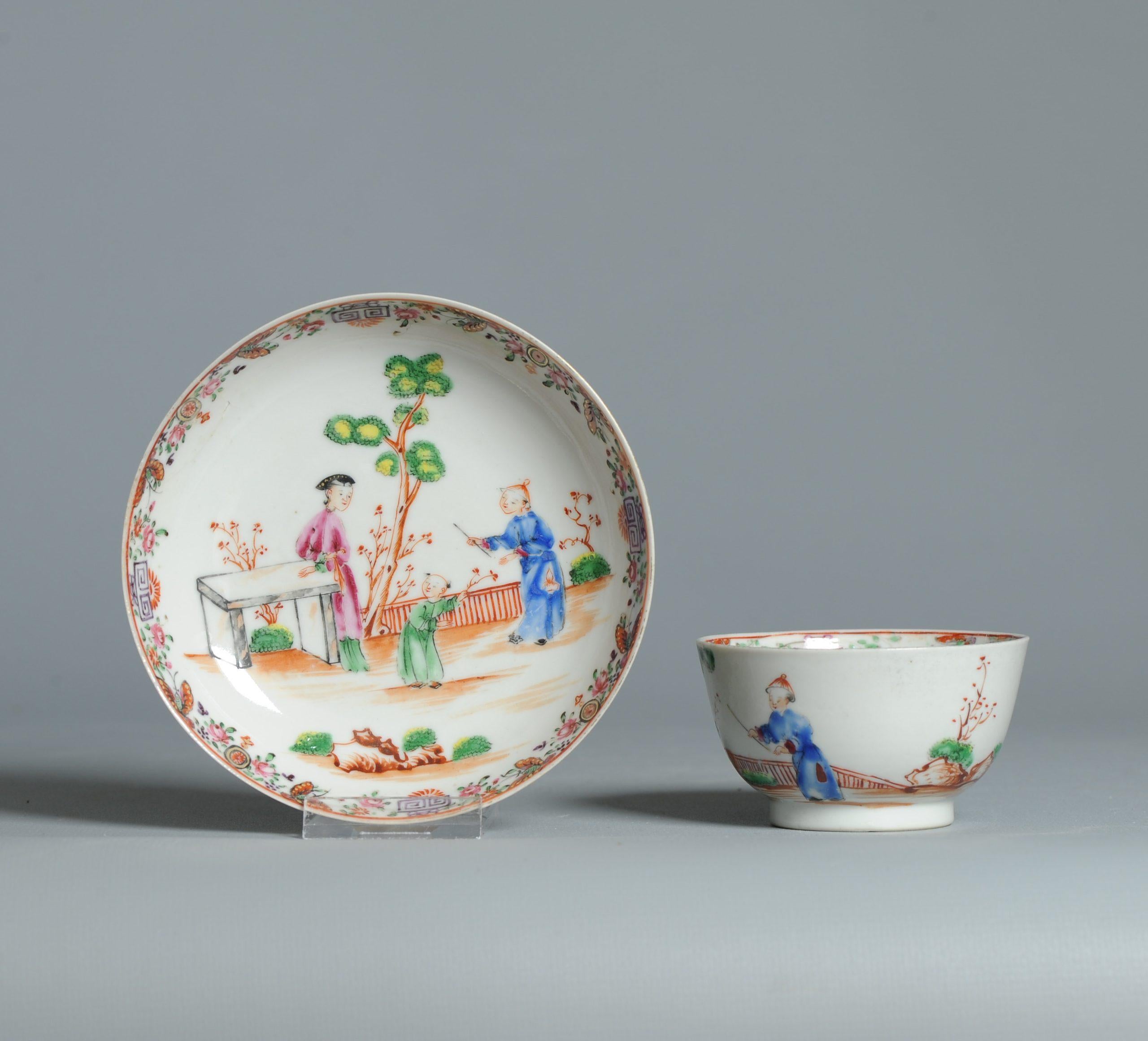 Antiguo 1740-1760 Juego de Café de Porcelana China Figural Rose Qianlong Perio siglo XVIII y antes en venta