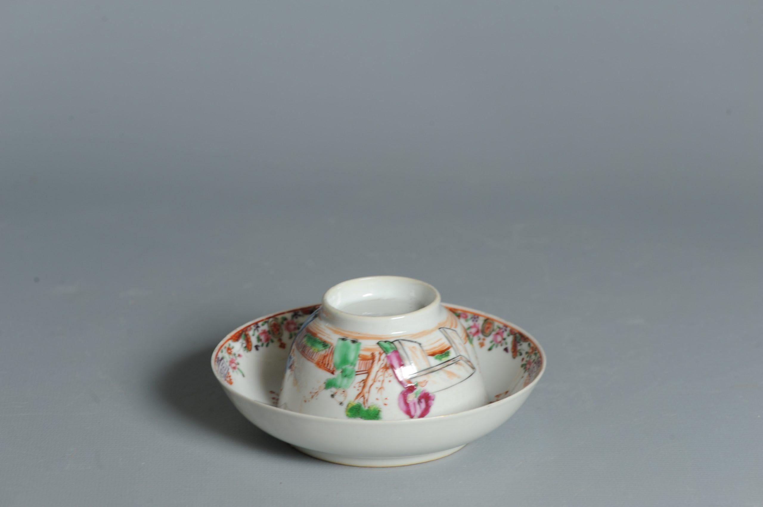 Antiguo 1740-1760 Juego de Café de Porcelana China Figural Rose Qianlong Perio en venta 2