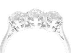 Antique 1.74Ct Diamond and White Gold Trilogy Ring