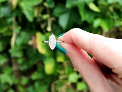 Antique 1.75 Carat Diamond and Platinum Solitaire Ring