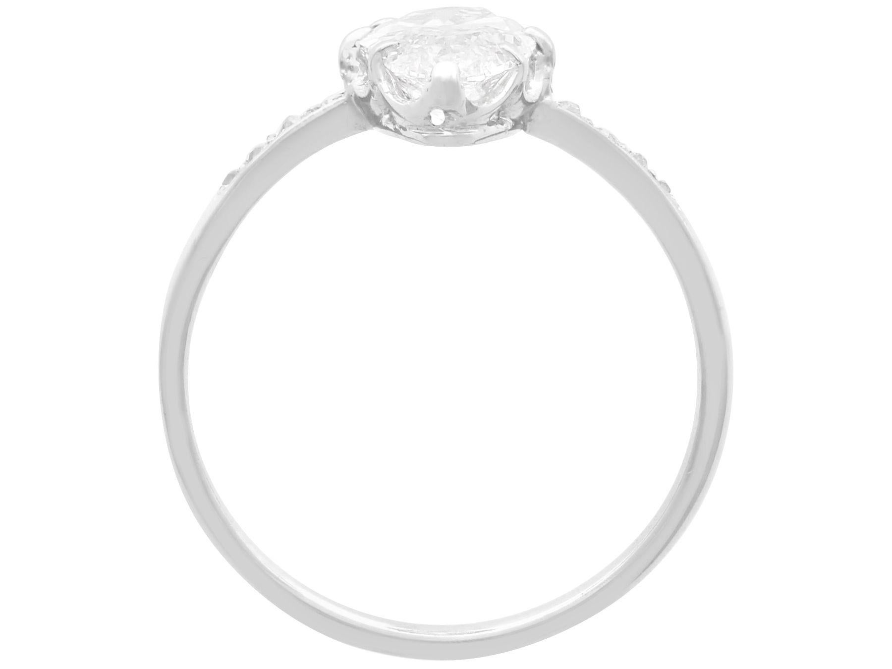 Women's or Men's Antique 1.75 Carat Diamond and Platinum Solitaire Ring For Sale