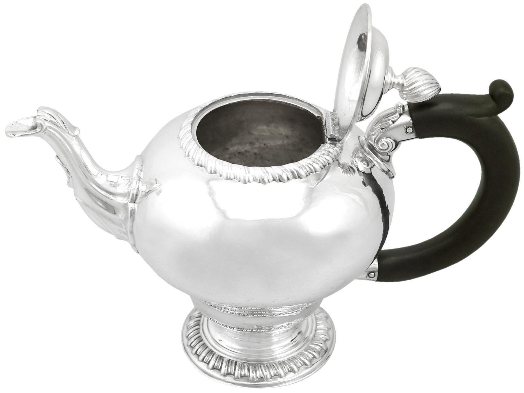 18th Century and Earlier Antique Georgian Sterling Silver Bachelor Teapot For Sale