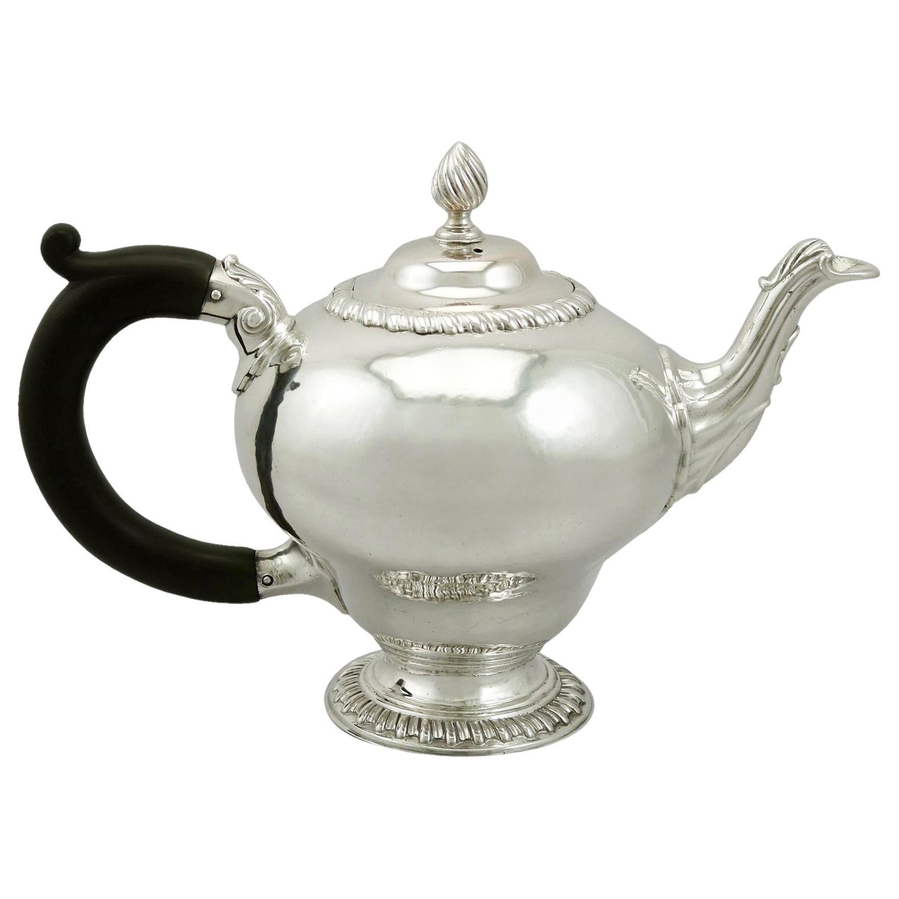 Antique 1760s Georgian Sterling Silver Bachelor Teapot