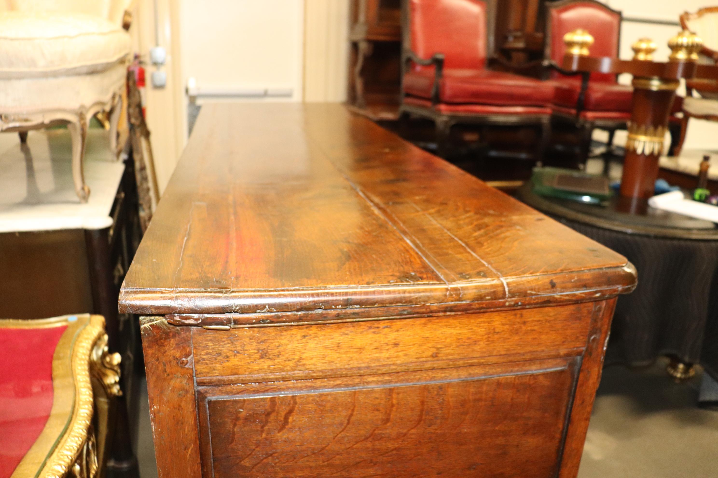 Antique 1770s Era Country French Solid Walnut Carved Sideboard Buffet For Sale 4