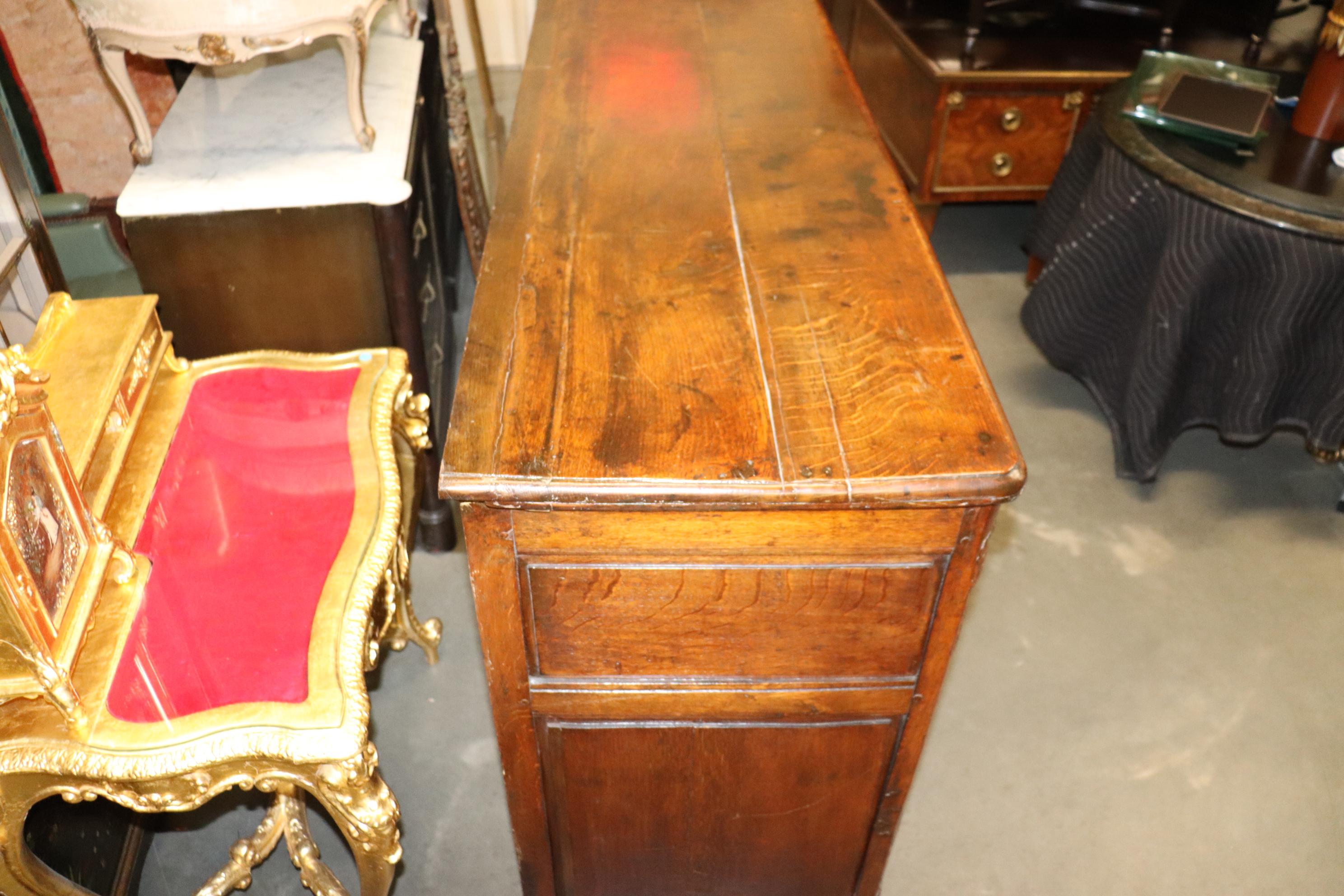 Antique 1770s Era Country French Solid Walnut Carved Sideboard Buffet For Sale 6