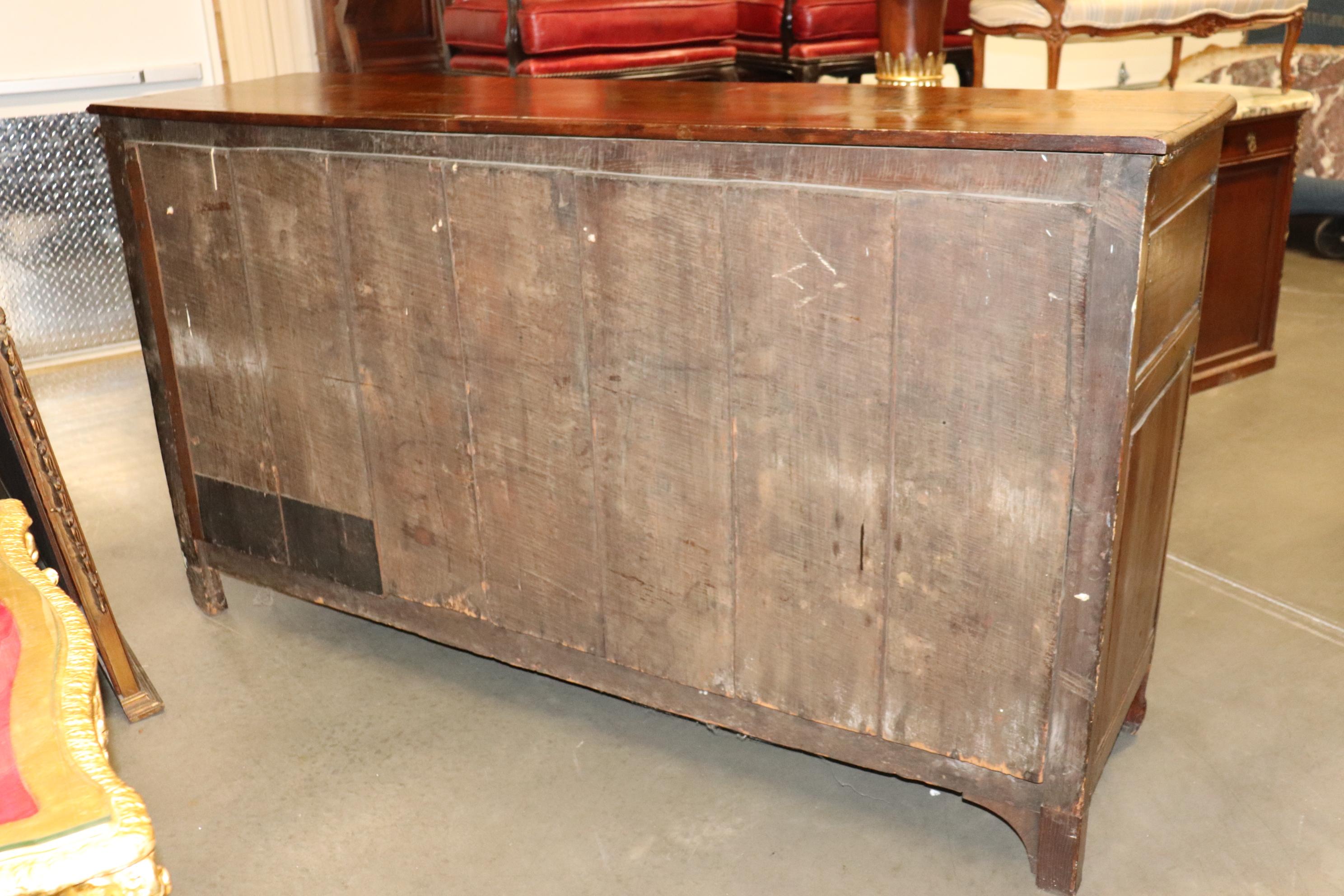 Antique 1770s Era Country French Solid Walnut Carved Sideboard Buffet For Sale 12