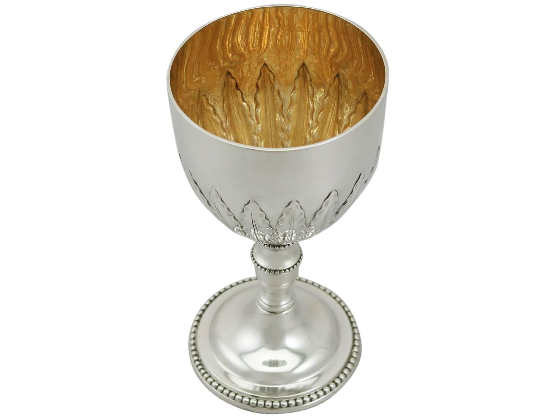 Gilt Antique 1770s George III Sterling Silver Goblet