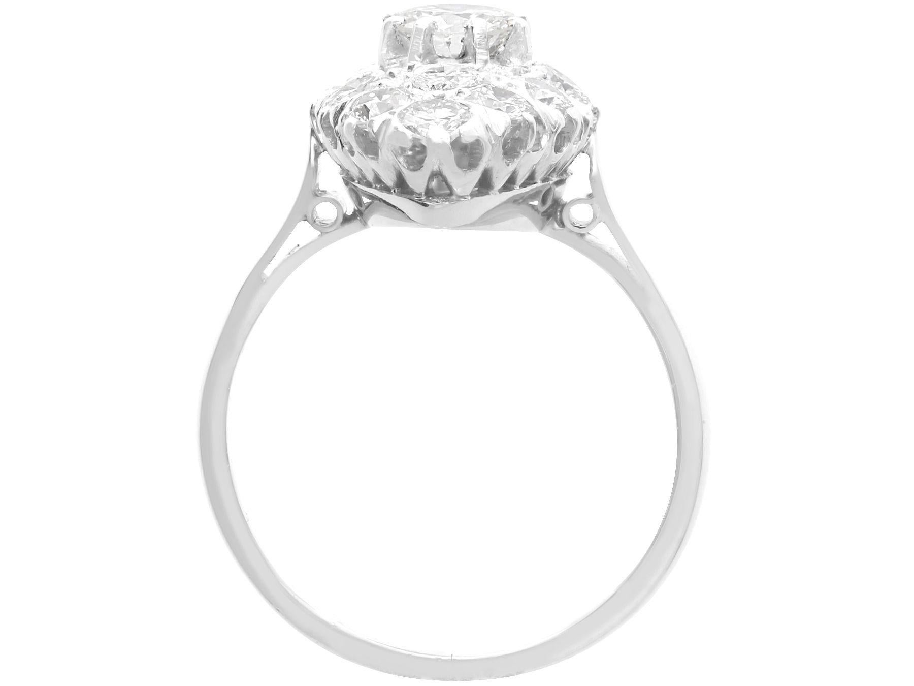 marquise cluster diamond ring