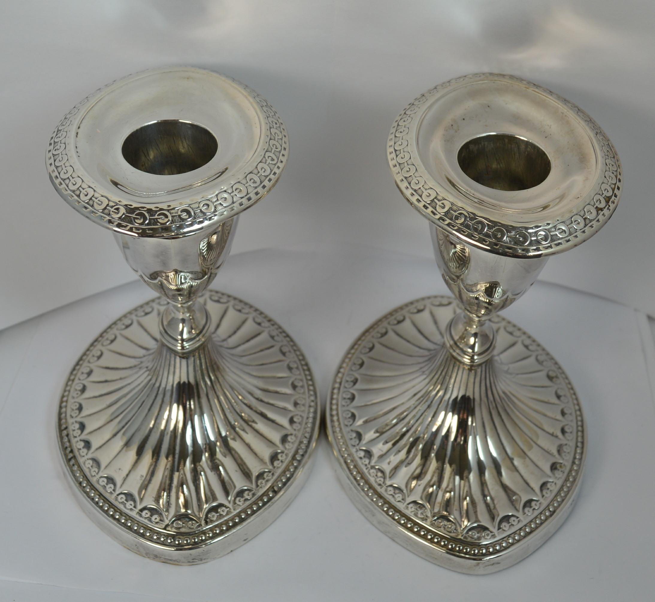 Antique 1786 Georgian Pair of Candlesticks by John Parsons 3