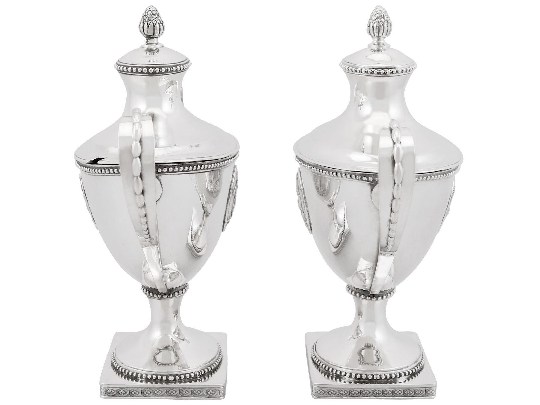 Late 18th Century Antique 1791 Swedish Silver Sauce Tureens For Sale
