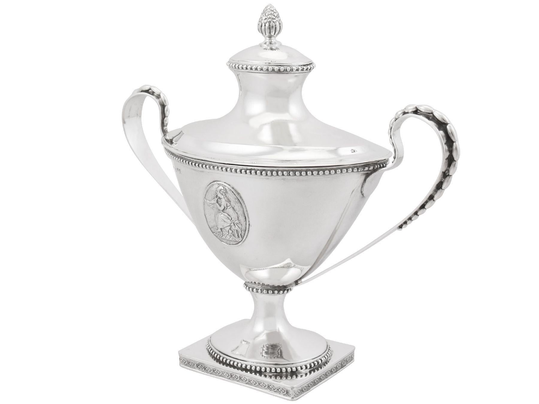 Antique 1791 Swedish Silver Sauce Tureens For Sale 1
