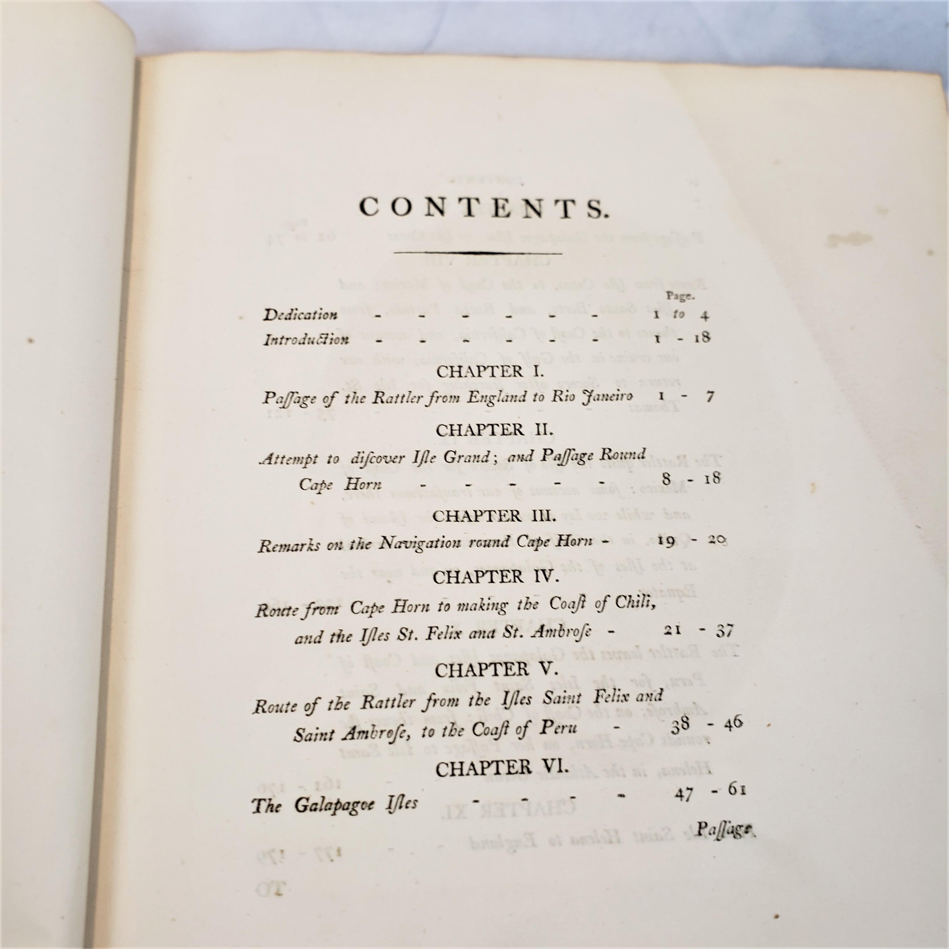 Antique 1798 James Colnett A Voyage to the South Atlantic & Round Cape Hope Book In Good Condition For Sale In Hamilton, Ontario