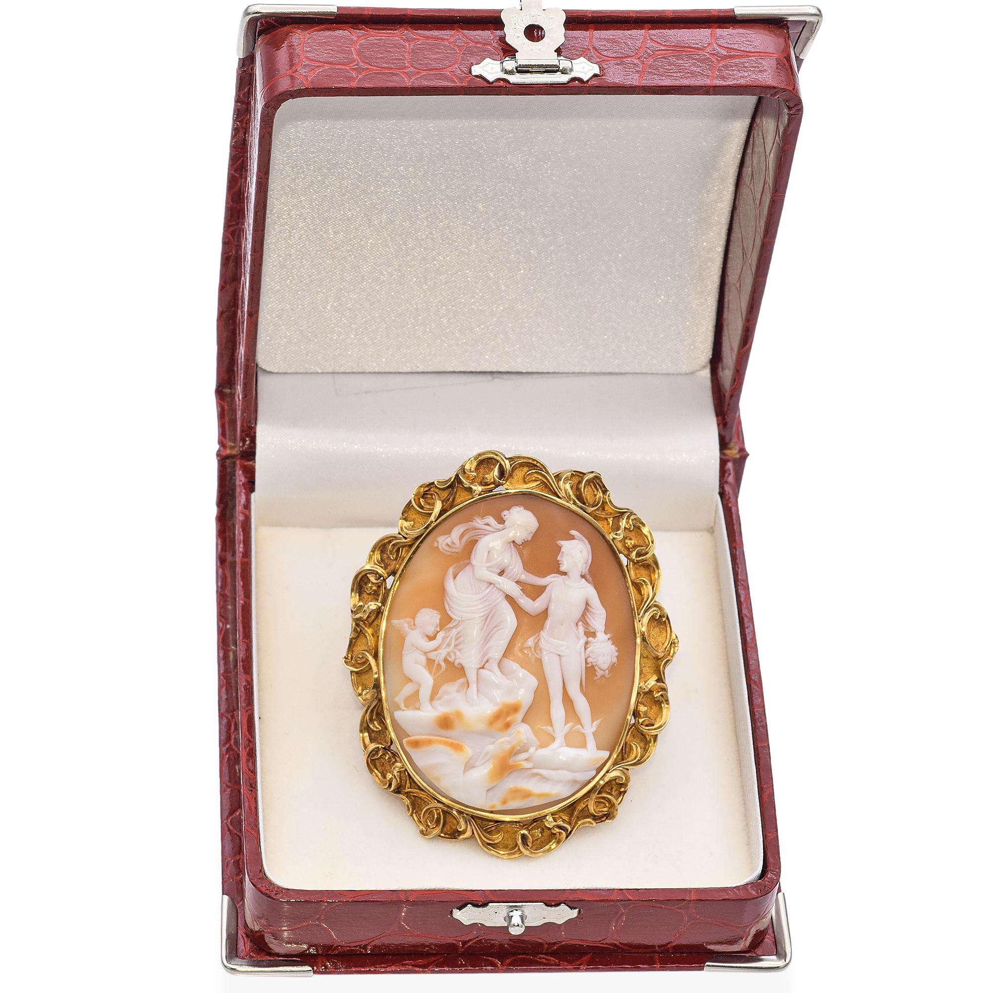 Perseus Leading Andromeda

Weight: 25.7 Grams
Stone: Shell
Measurements: 2.50 x 2.10 Inches
Metal: 17K

ITEM #: BR-1476-121224-16
